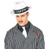 foto 4 Gangster hoed in het wit met opdruk al capone voor een echte feest gangster