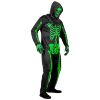 foto 3 Giftig neon groen beangstigend skelet kostuum man