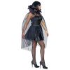 foto 4 Gotische tule cape zwart met paarse glitters 110 cm