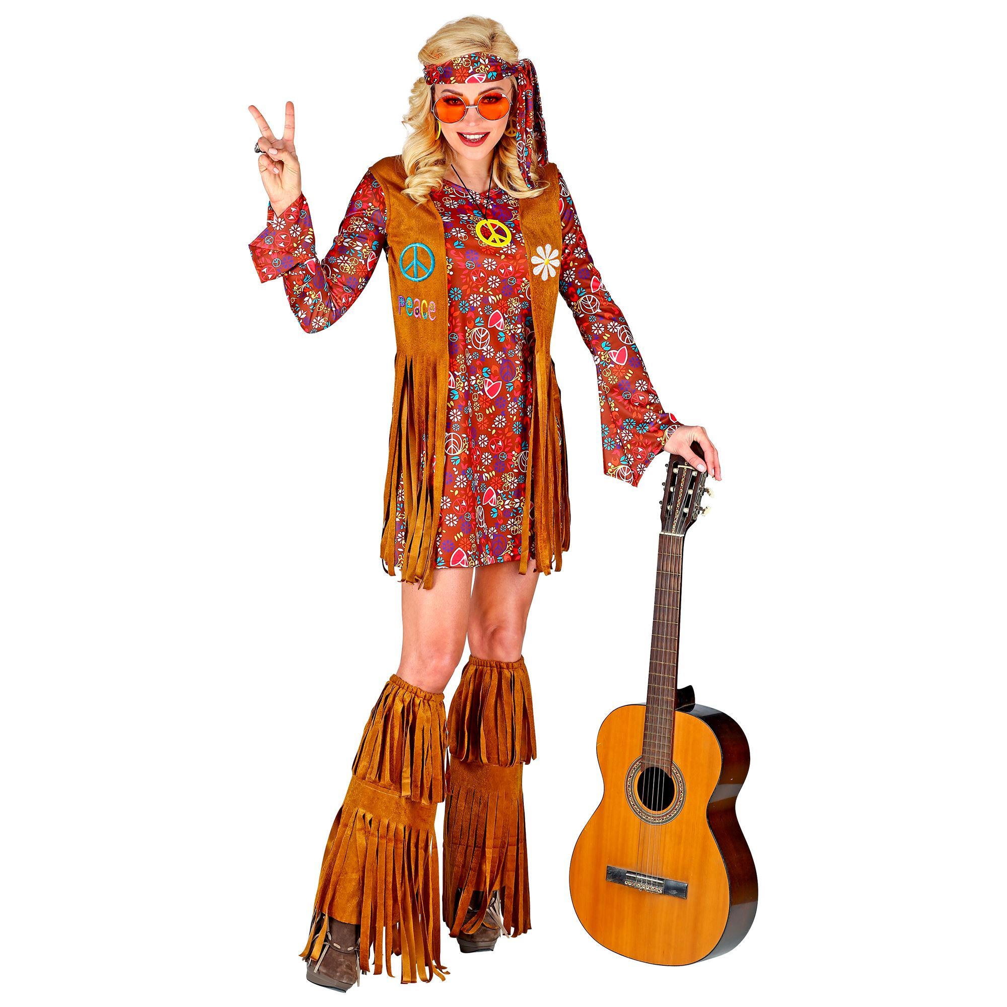 Hip hippie kostuum dames jaren 60 woodstock 