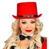 foto 3 Hoge hoed in het rood met zwarte band circus directeur
