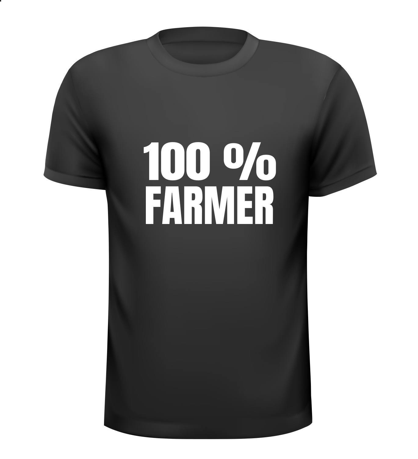 honderd procent farmer T-shirt boeren boerin 100 procent