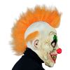 foto 4 Killer horror clown uit het circus masker met oranje haar