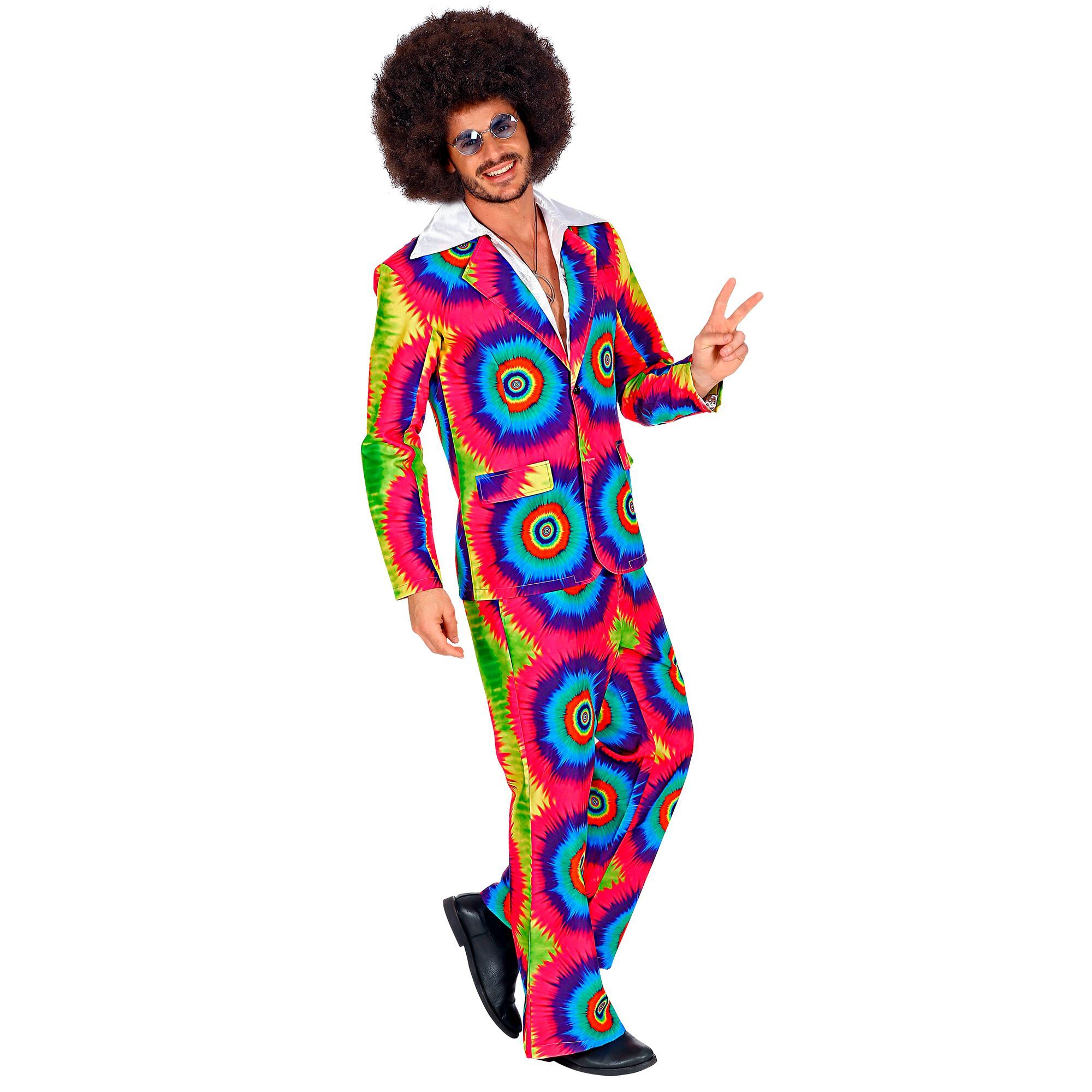 Ragelion Jaren 70 Outfit Voor Heren - Retro Disco Hippie Kostuum Set Met Accessoires