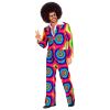 Kleurrijk groovy disco kostuum 70e en 80e jaren heren retro stijl