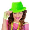 foto 3 Neon groen fedora popstar hoedje 