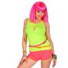 foto 4 Neon roze dames disco riem smal model 