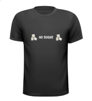 No sugar T-shirt geen suiker suikerklontje