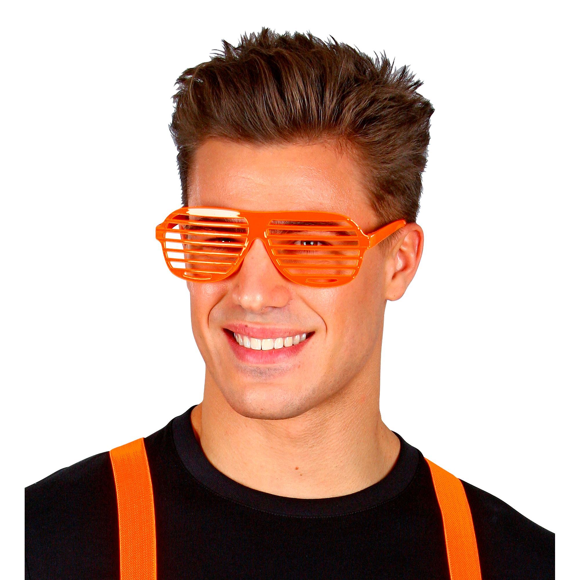 Oranje neon bril voor EK WK of foute disco party