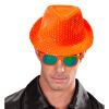 foto 2 Oranje neon fedora hoed bling bling 
