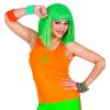 Oranje neon tanktop voor disco feestje of foute 90s party