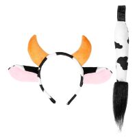 U-Goforst Dalmatian Ears Headband Tail - Costume Headwear for Women Halloween Puppy Dog Dress Up Costume, Black and White : U-Goforst