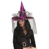 foto 2 Paarse heksenhoed Ursula de luxe met tule bloem