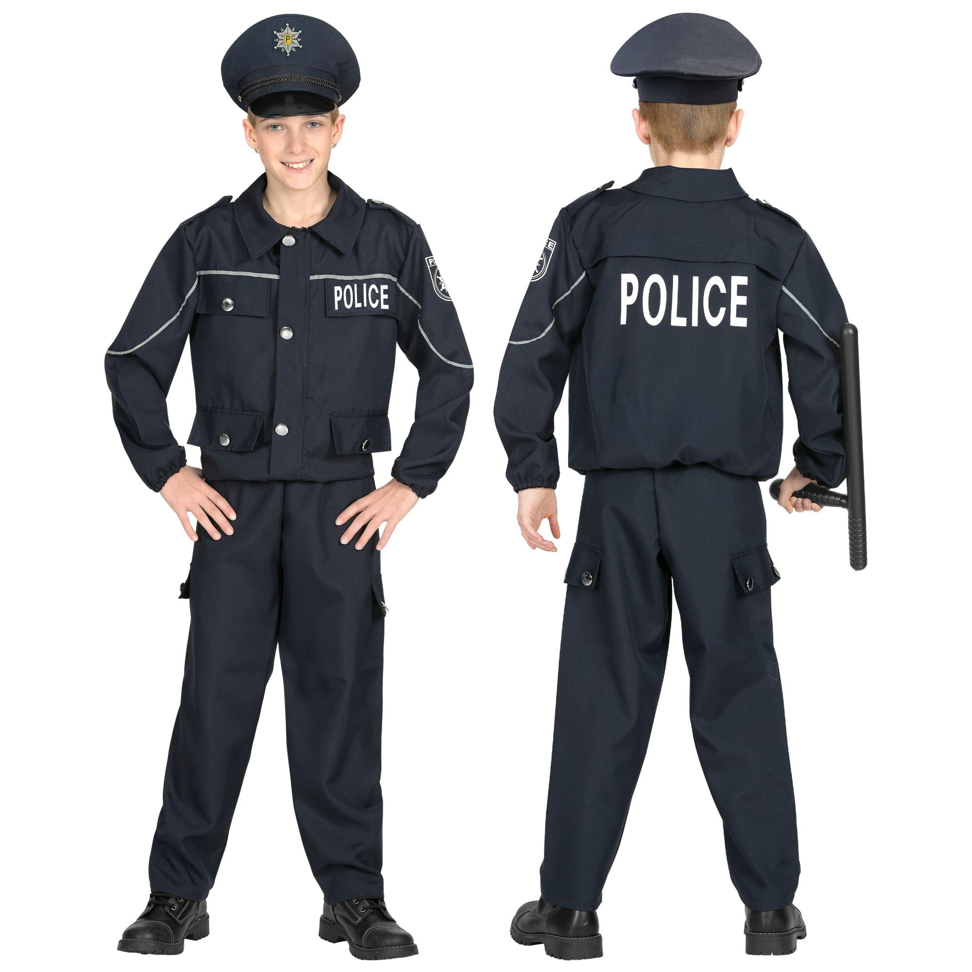 Politie agent meer blauw op straat politiepak jongens kostuum