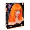 foto 2 Pruik in het neon oranje steil haar voor een disco feestje of foute party