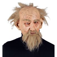 Slimme tovenaar masker met haar wenkbrouwen en baard Slimme tovenaar masker met haar wenkbrouwen en baard