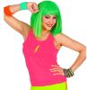 Sportieve tanktop neon rose voor disco feestje of foute party