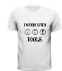 foto 3 T-shirt Gereedschap werken bouwvakker bouw schilder i work with tools