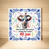 foto 2 Tegel met leuke spreuk en afbeelding geit 40 jaar