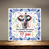 foto 4 Tegel met leuke spreuk en afbeelding geit voor verjaardag 17 jaar