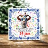 foto 4 Tegeltje cadeau 24 jaar verjaardag met tekst en leuke print van een geit