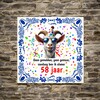 foto 2 Verjaardag tegeltje 58 jaar met leuke tekst en opdruk geit