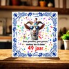 foto 3 Verjaardag tegeltje leeftijd 49 met leuke spreuk