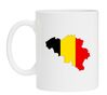 Belgie kaart en kleuren van de vlag koffiemok