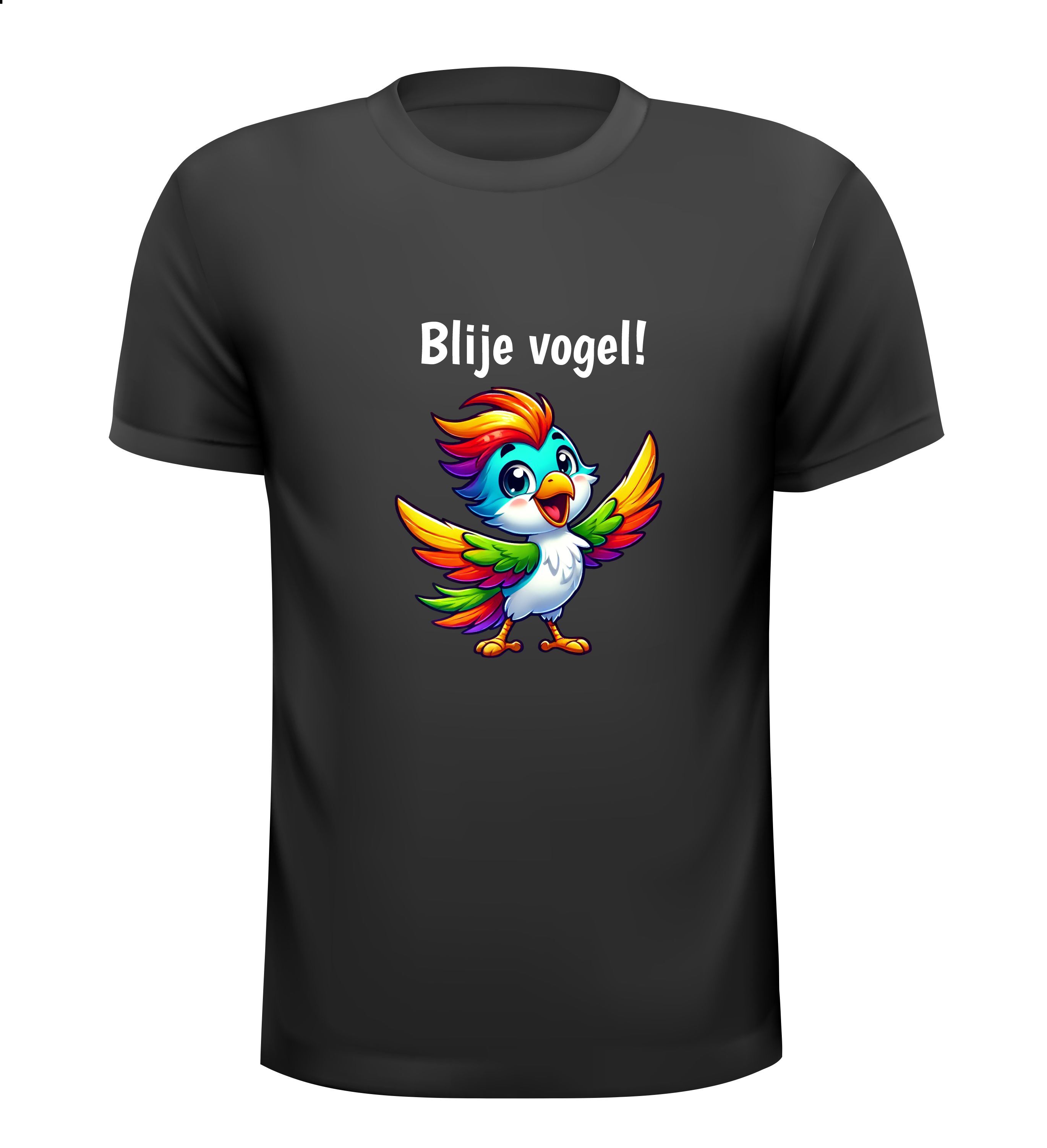 blije vogel T-shirt grappig humor gek maf