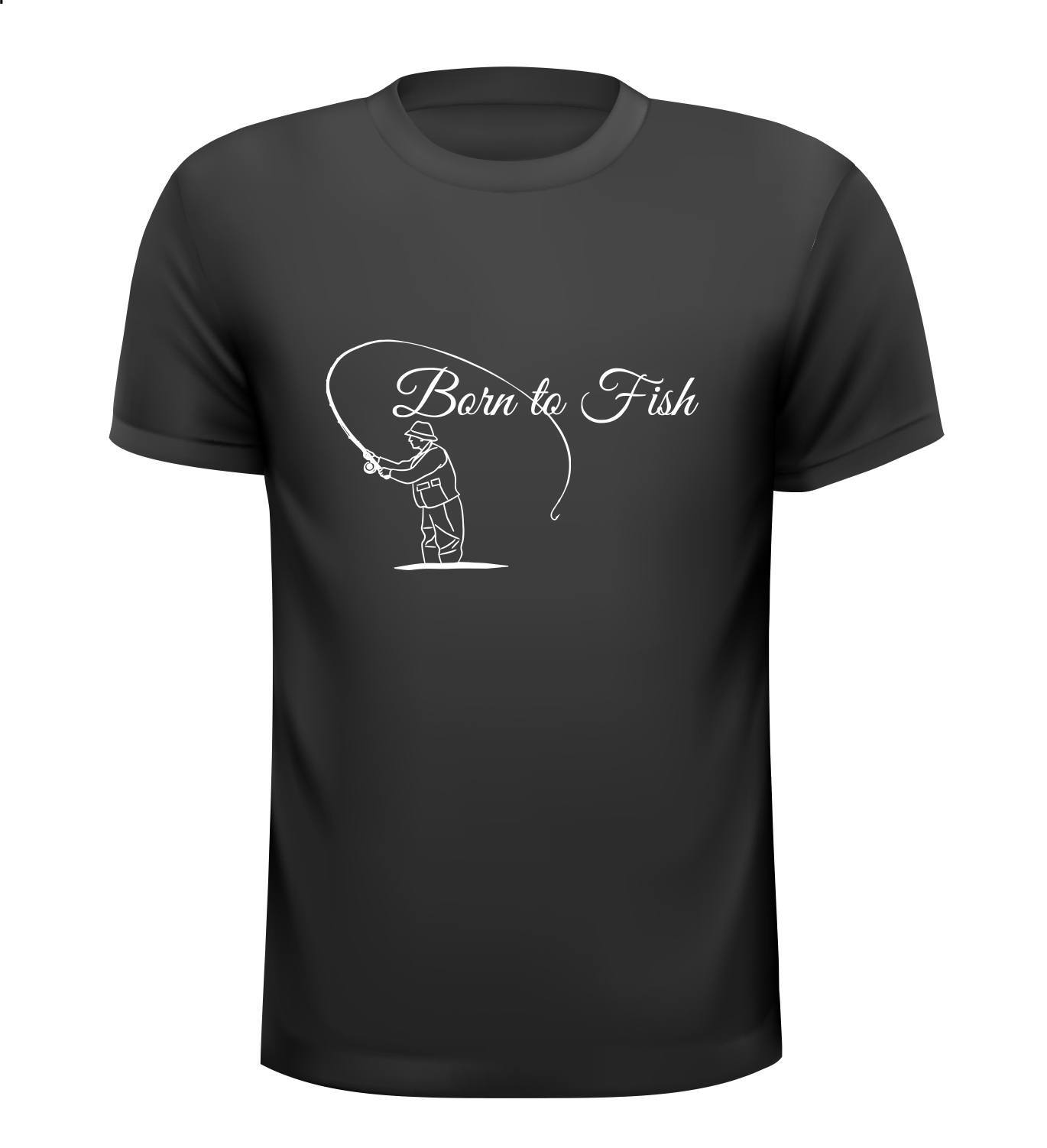 Born to fish T-shirt geboren om te vissen sportvisser