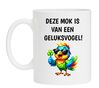 deze mok is van een geluksvogel koffiemok