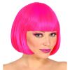 foto 1 Fel roze bobline pruik lou lou  voor een kleurrijk feest