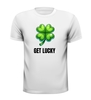 foto 3 get lucky T-shirt word gelukkig klavertje vier