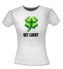 foto 4 get lucky T-shirt word gelukkig klavertje vier