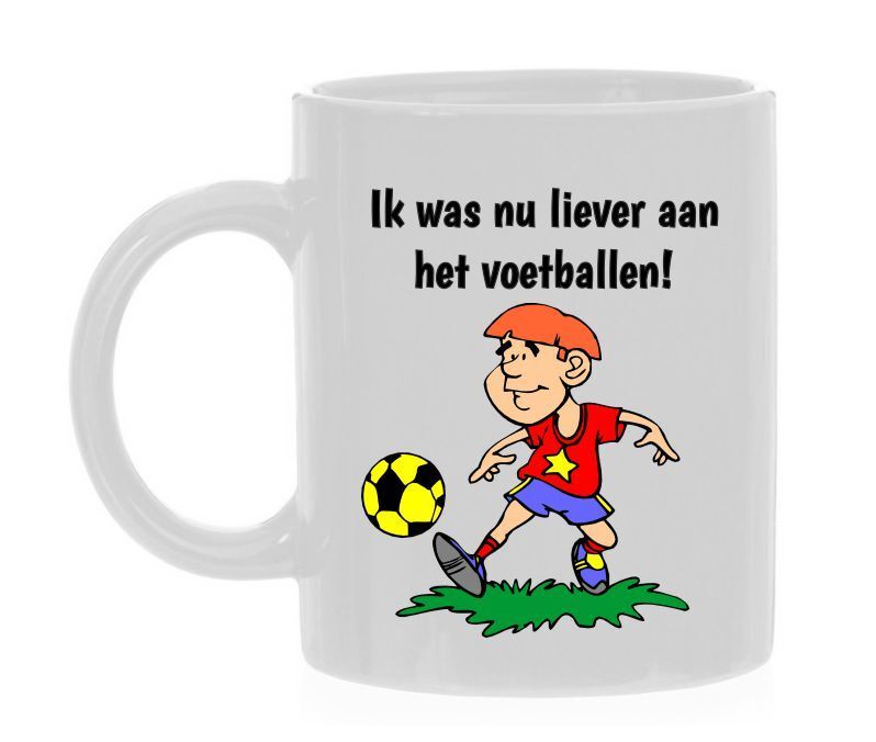 Grappig voetbal koffiemok