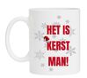 het is kerst man kerstmuts koffiemok