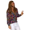 foto 4 Hippie 70e jaren blouse met kleurrijke bloemen flower power heren