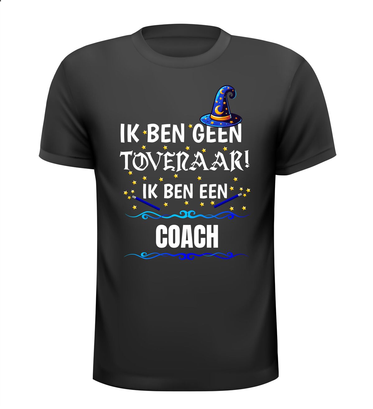 Ik ben geen tovenaar ik ben coach humor t-shirt cadeau grappig gek t-shirt