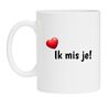 Ik mis je beker koffiemok Valentijn liefde houden van
