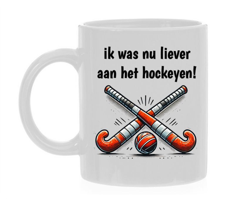 Ik was nu liever aan het hockeyen koffiemok