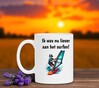 foto 2 ik was nu liever aan het surfen koffiemok windsurfen watersport grappig