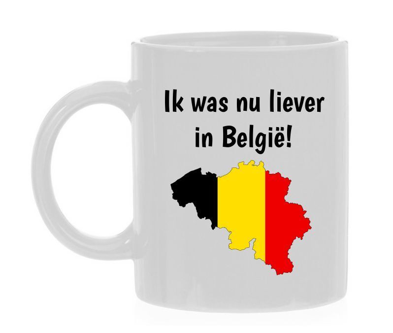 Ik was nu liever in Belgie koffiemok