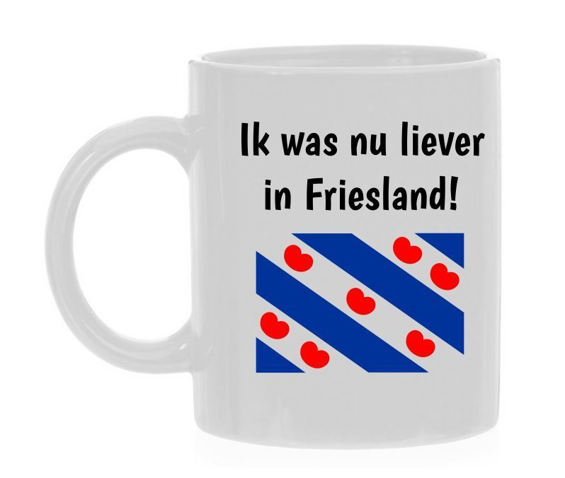 ik was nu liever in Friesland koffiemok grappig leuk heimwee