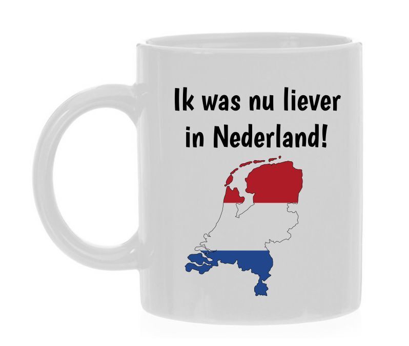 Ik was nu liever in Nederland koffiemok heimwee