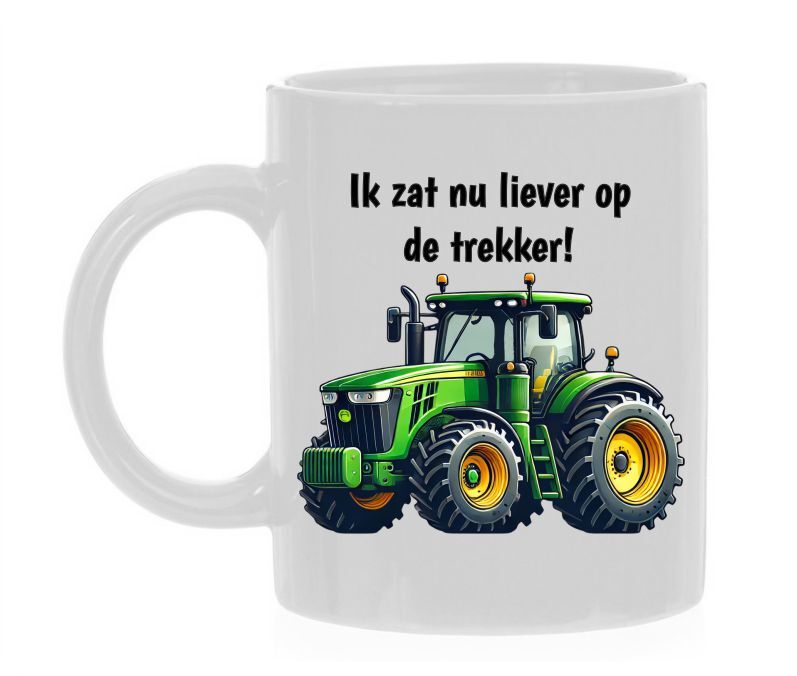 ik zat nu liever op de tractor grappige koffiemok boeren