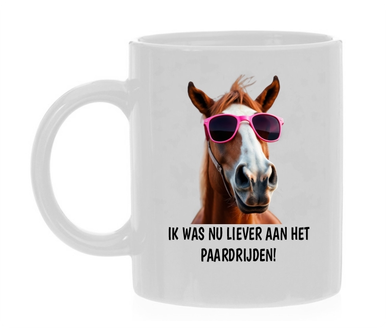 Koffiemok grappig voor liefhebbers van paardrijden