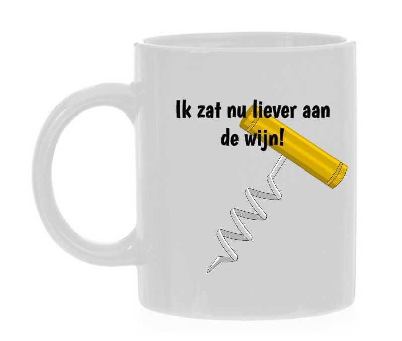 koffiemok voor wijn liefhebbers grappig leuk humor