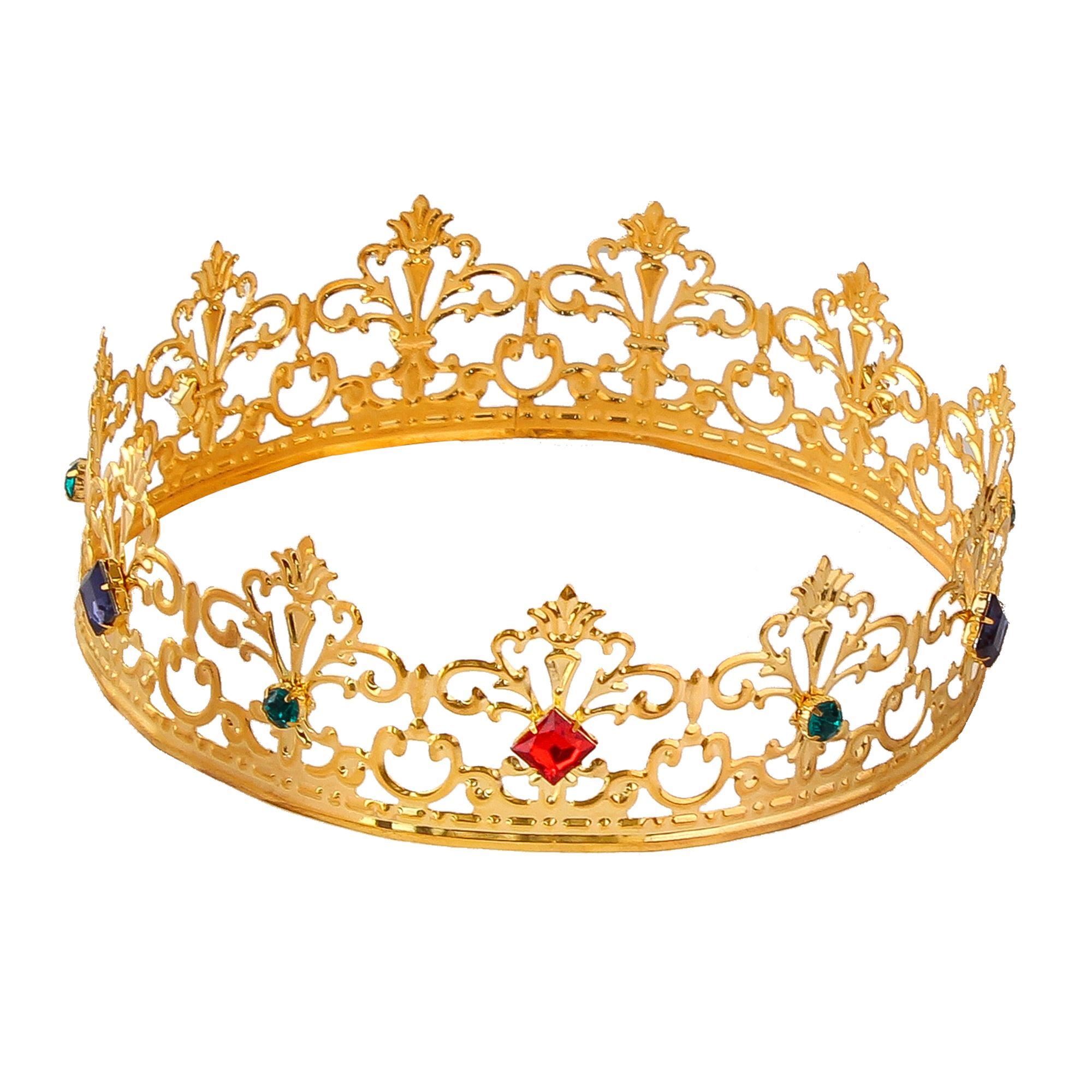 Kroon goud met stenen voor een echte prins of prinses van het bal