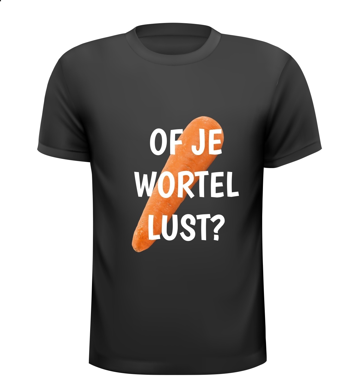 Of je wortel lust T-shirt fruit wortels oranje
