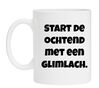 foto 1 start de ochtend met een glimlach koffiemok vrolijk smile gezicht lachend